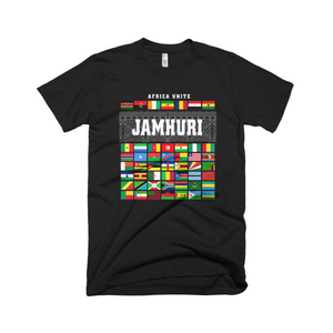 Africa Unite black t-shirt Jamhuri Wear