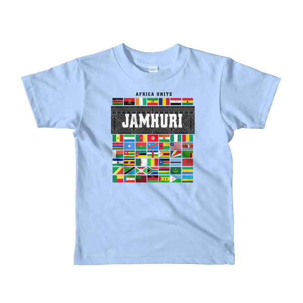 Africa Unite Kids Girls Baby Blue T-shirt Jamhuri Wear