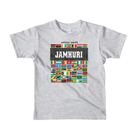Africa Unite Kids Gray T-shirt Jamhuri Wear