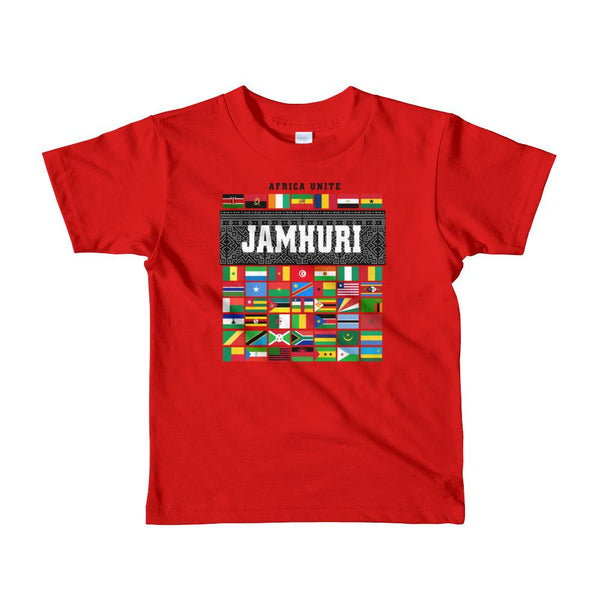 Africa Unite Kids Red T-shirt Jamhuri Wear