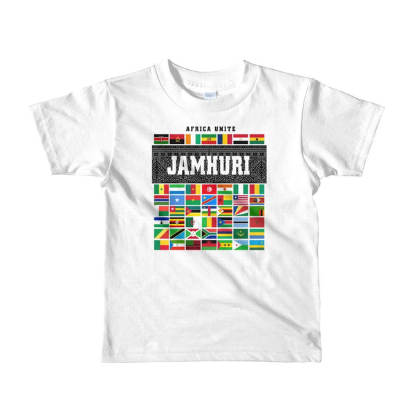 Africa Unite Kids White T-shirt Jamhuri Wear