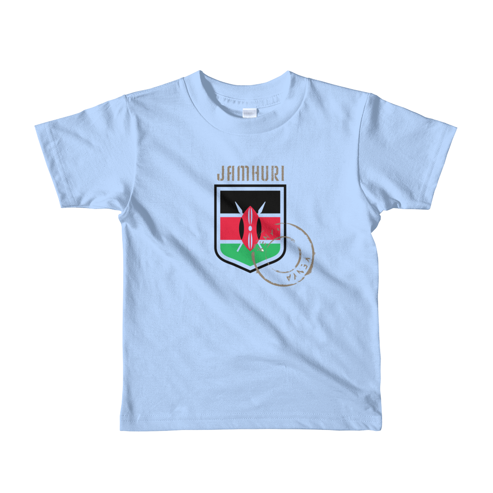 Jamhuri Wear Toto Kids Nairobi Blue Boy's Badge T-shirt