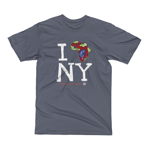 I Africa N.Y New York Ankara TEE GREY t-shirt 