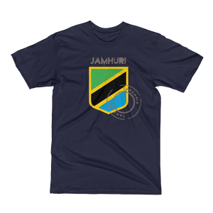 Jamhuri Wear Tanzania Badge of Honor Navy T-shirt