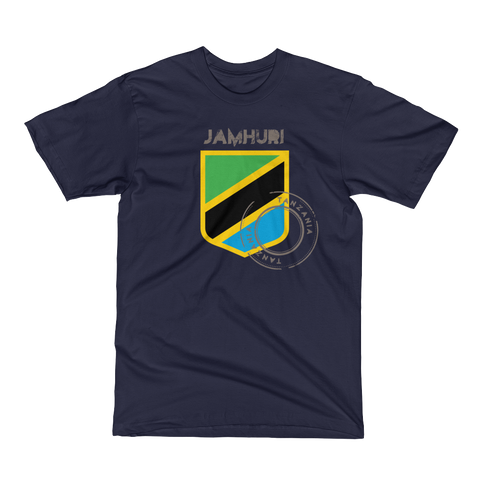 Jamhuri Wear Tanzania Badge of Honor Navy T-shirt