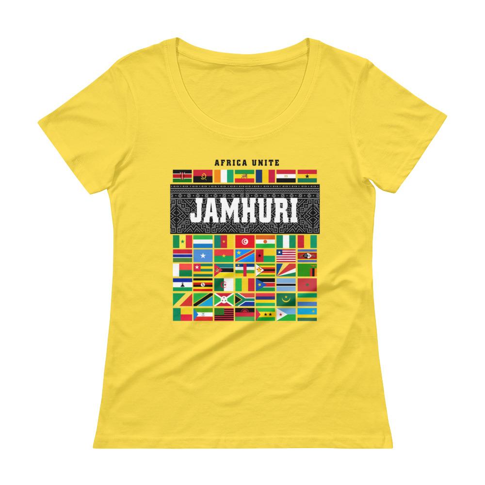 Africa unite Ladies t-shirt by Jamhuri Wear